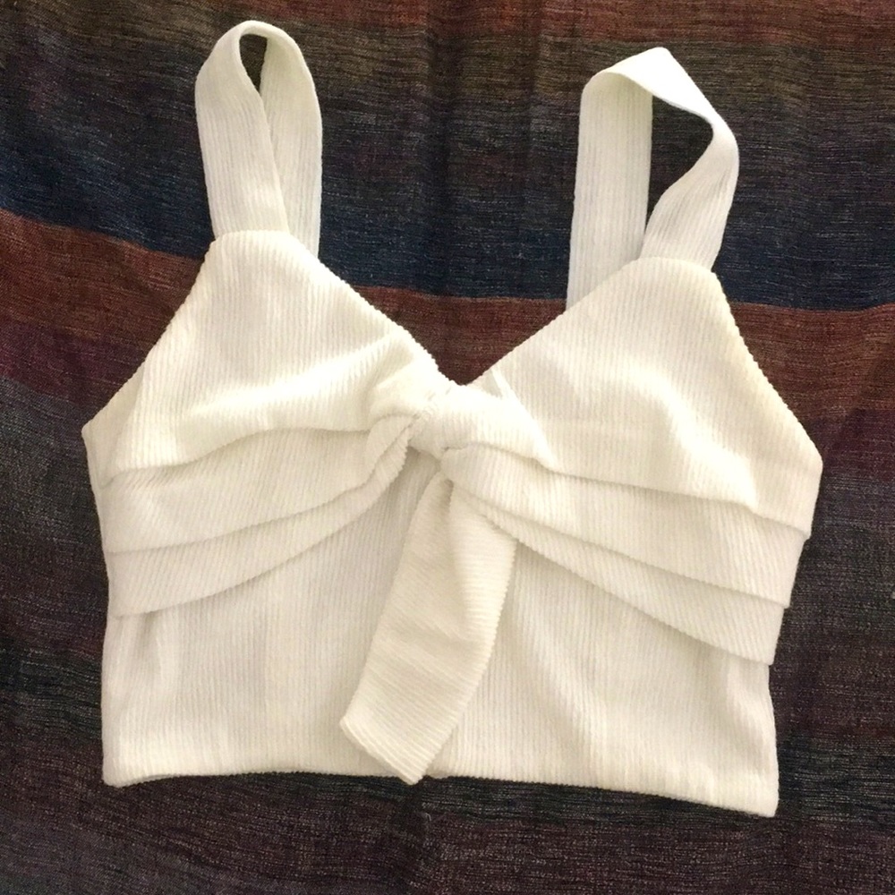 Cute white summer crop top